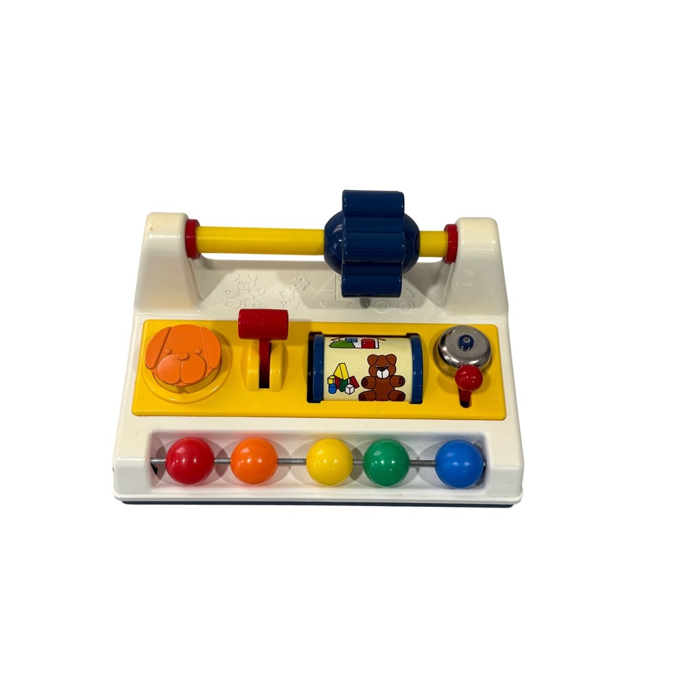 Vintage Kawada Activity Center Sensory Toy Made in Japan Primary Colors Bell